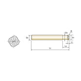 Carbide X5070 End Mills Plain Shank G826 Series 4 Flute Stub Length Corner Radius High Feed - Big-tools Industrial Supply Tools for Metal Cutting